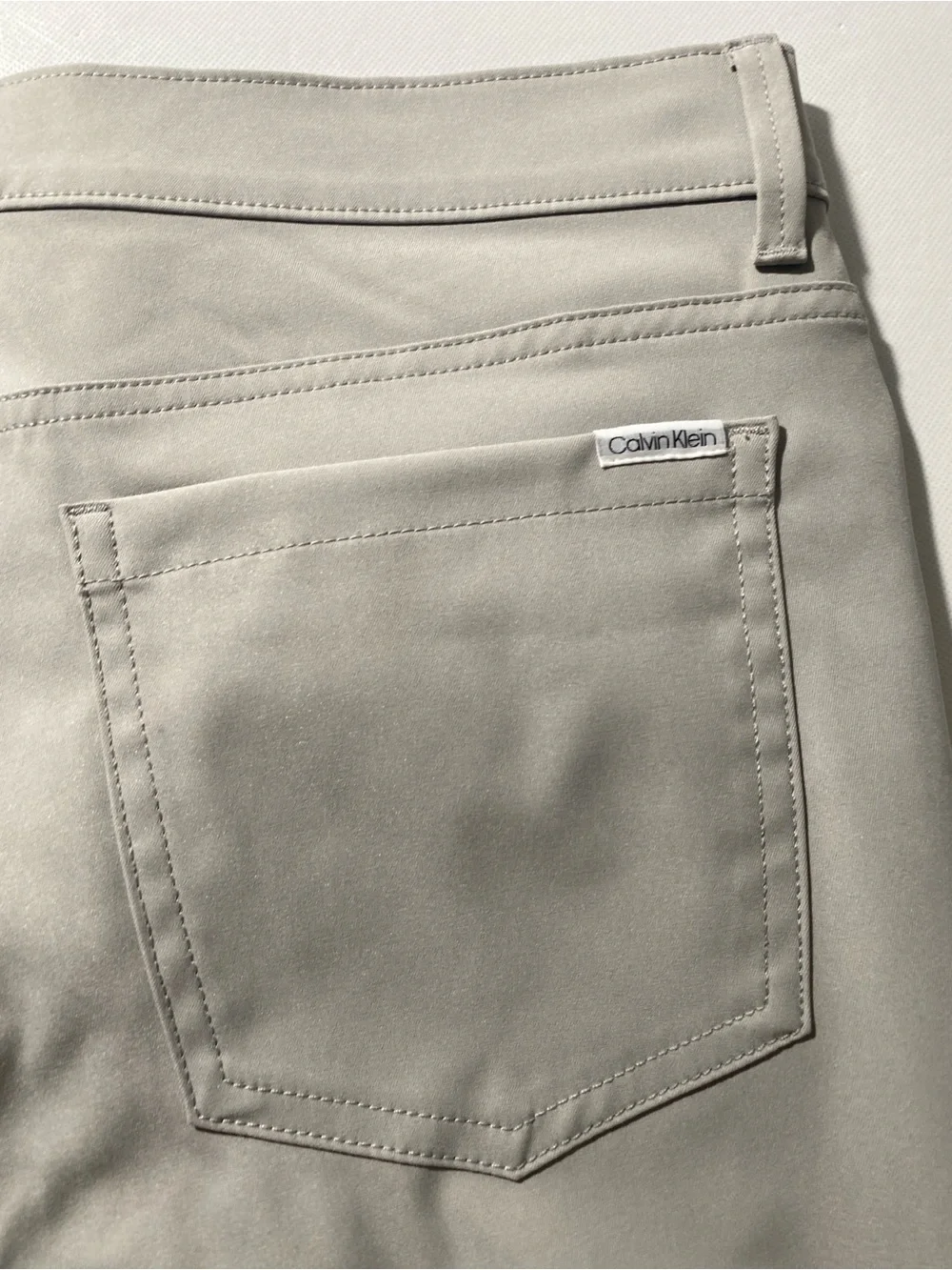 NEW 36 x 32 Mens Calvin Klein Slim Fit Pants Flat Front Flex Waist Polyester $79